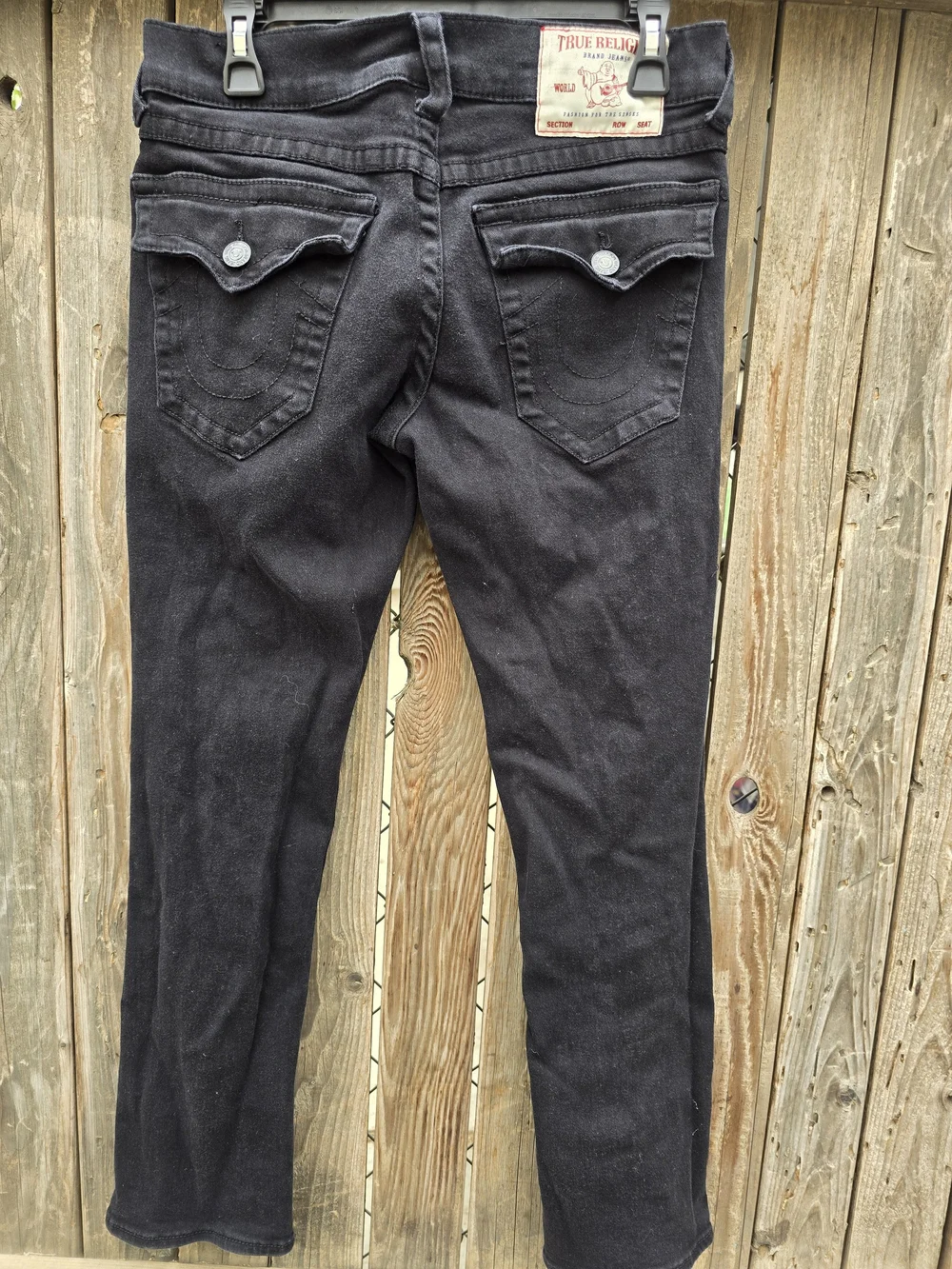 True Religion Black Men’s Ricky Jeans Classic Straight Fit Size 29